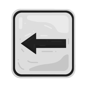 Illustration of keep left sign vector