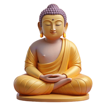 serene minimalist Serene Buddha 3D Render exclusive png