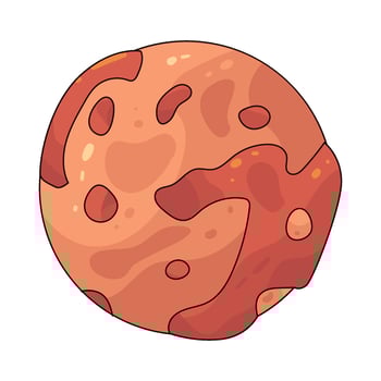 illustration of a mars vector