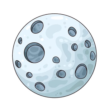illustration of a moon vector