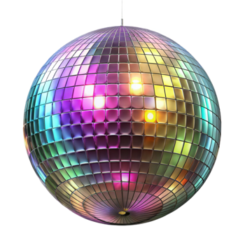elegant abstract Disco Ball 3D Render premium png