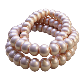 3D Render of Pink Pearl Necklace png