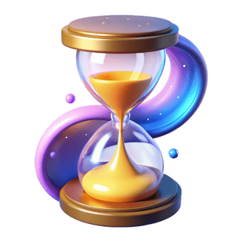 impressive traditional 3D Hourglass Illustration Abstract Background original png