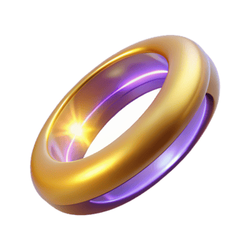 beautiful vintage Golden Ring 3D Render Abstract Background original png