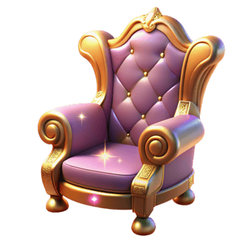 extraordinary vintage Lavish Royal Throne 3D Render premium png