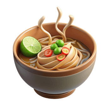 impressive modern 3D Render of Delicious Noodles in Bowl exclusive png