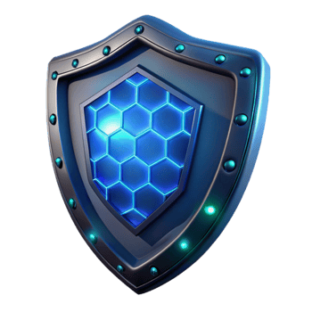 dramatic rustic Futuristic 3D Shield Illustration exclusive png