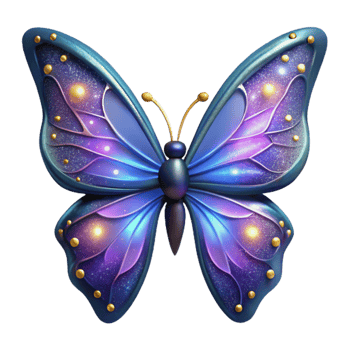 wonderful classic Cosmic Butterfly 3D Illustration high quality png