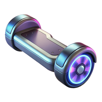 vibrant artistic Futuristic Hoverboard 3D Render premium png