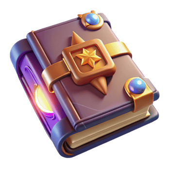 vibrant creative Magical Book 3D Render detailed png