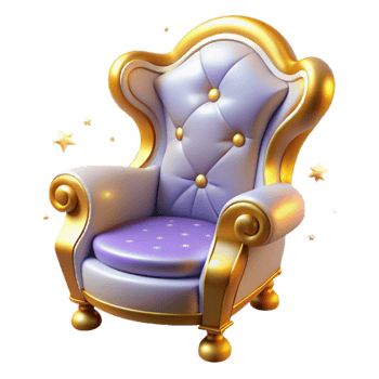 magnificent traditional Enchanted Throne 3D Render authentic png