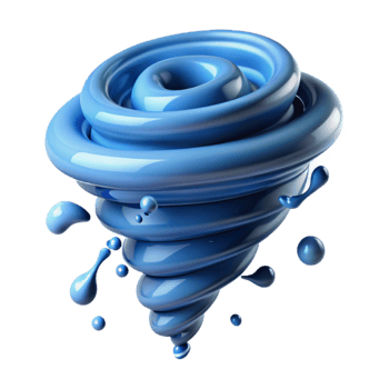 wonderful creative Blue Swirling Vortex 3D Render professional png