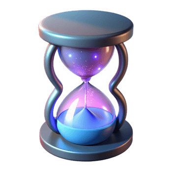 serene contemporary 3D Hourglass Illustration Time Sand Abstract Background original png