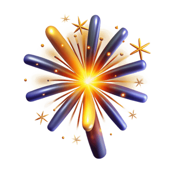magnificent artistic 3D Festive Firework Illustration high quality png