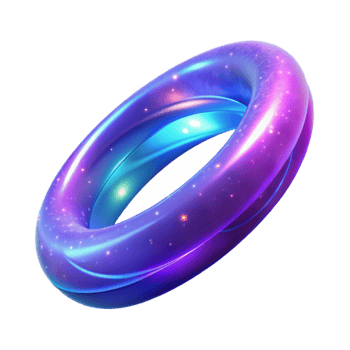 magnificent traditional Glowing Purple Blue 3D Ring Abstract Background 4K png