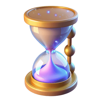 extraordinary vintage 3D Render of a Magical Hourglass 4K png