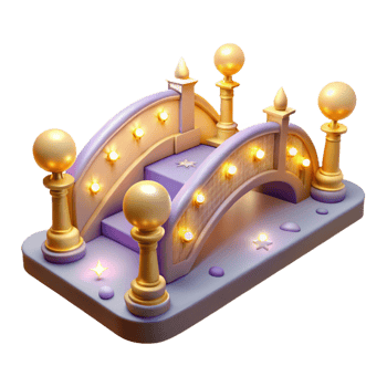 beautiful classic Enchanted 3D Bridge Illustration premium png
