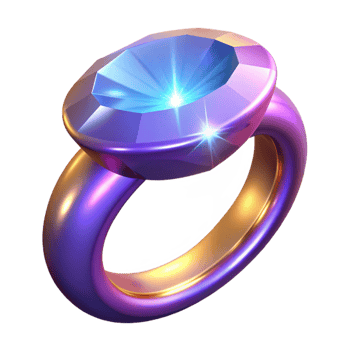 vibrant artistic 3D Render of a Sparkling Purple Ring premium png