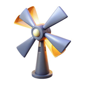 dramatic classic 3D Render of a Cartoon Windmill high resolution png