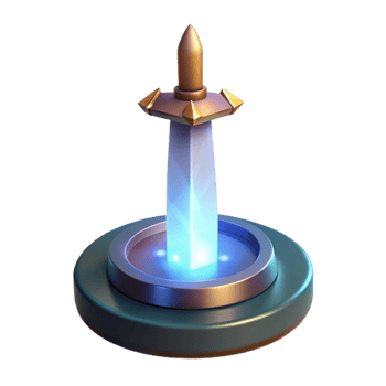 elegant abstract Glowing 3D Sword Illustration premium png