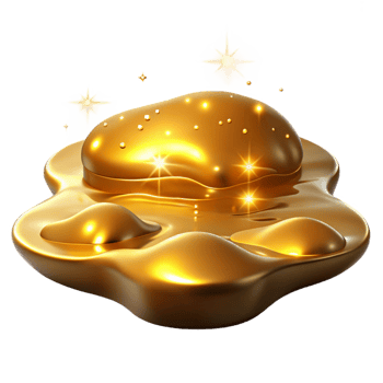 serene creative Golden Abstract 3D Background premium png