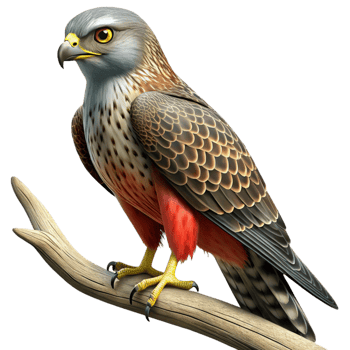 stunning classic Majestic Hawk 3D Illustration high resolution png