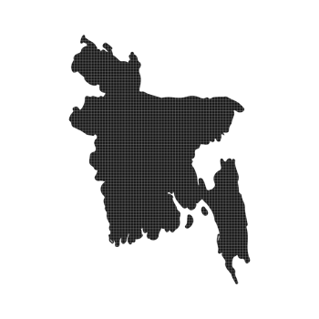 Bangladesh map check pattern on transparent background png