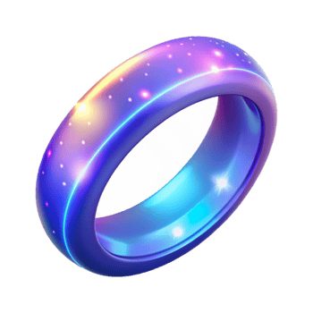 serene modern Glowing Ring 3D Render detailed png