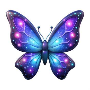stunning artistic Cosmic Butterfly Illustration original png
