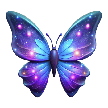 wonderful minimalist Cosmic Butterfly Illustration exclusive png
