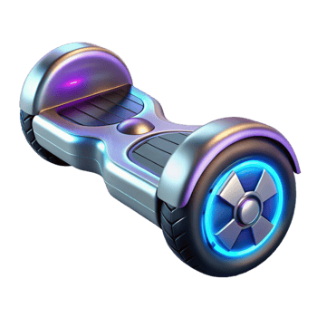 elegant artistic Futuristic Hoverboard 3D Render detailed png