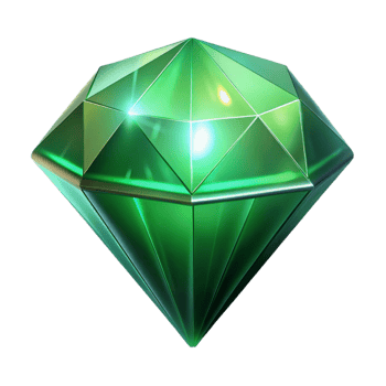 dramatic vintage Green Gem 3D Render 4K png