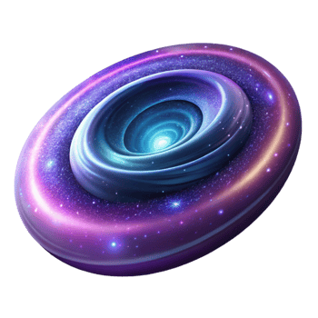 serene contemporary Cosmic Swirl 3D Illustration 4K png