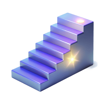 stunning artistic 3D Render Purple Glowing Steps Illustration exclusive png