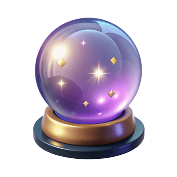 beautiful modern Mystic 3D Crystal Ball Render genuine png