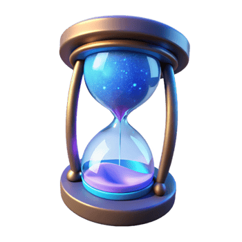 magnificent vintage 3D Illustration Cosmic Hourglass professional png