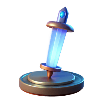 wonderful creative Glowing 3D Sword Illustration professional png