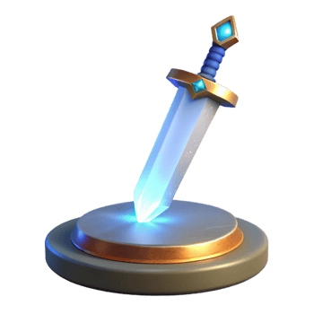 wonderful rustic Glowing 3D Sword Illustration detailed png