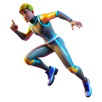 wonderful artistic 3D Illustration Futuristic Runner genuine png