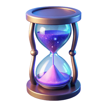 stunning rustic Cosmic Hourglass 3D Render 4K png