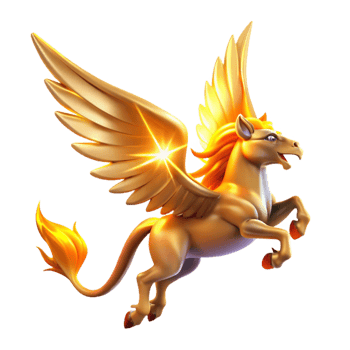 beautiful modern Golden Pegasus 3D Illustration 4K png