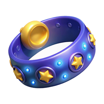 magnificent vintage 3D Render of a Purple Starry Bracelet authentic png