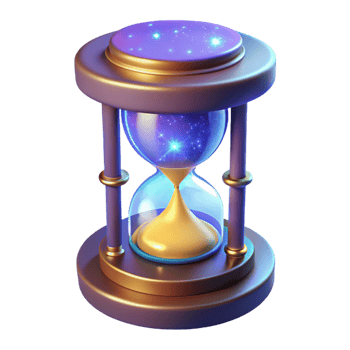 elegant creative 3D Illustration Celestial Hourglass exclusive png