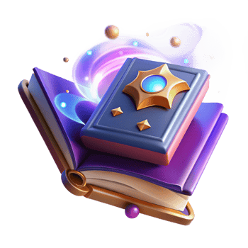 magnificent minimalist Magical Book 3D Illustration high quality png