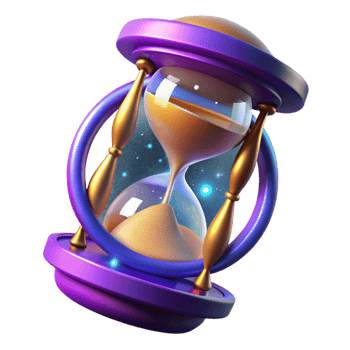 wonderful modern Cosmic Hourglass 3D Render original png