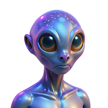 serene artistic 3D Render of an Alien Creature premium png