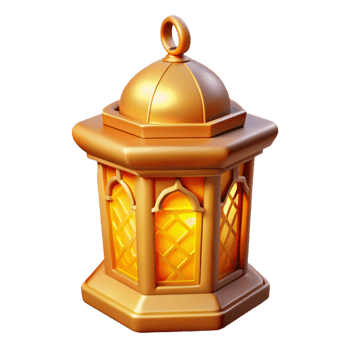 extraordinary contemporary Golden 3D Lantern Illustration exclusive png