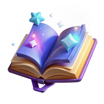 stunning traditional Magical Book 3D Illustration exclusive png