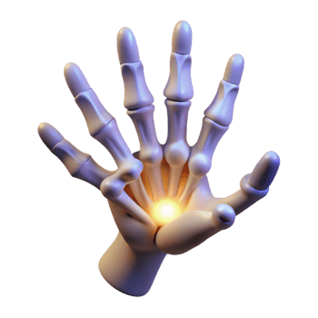 elegant contemporary 3D Hand Anatomy Illustration high resolution png