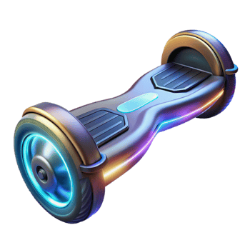 extraordinary classic Futuristic Hoverboard 3D Render 4K png